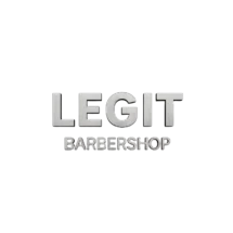 Legit Barbershop logo firmy z rolki reklamowej